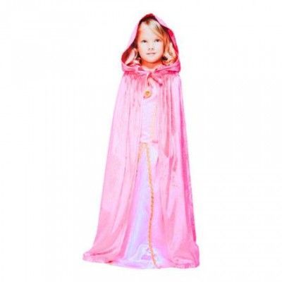 Barncape Med Huva Rosa - One size