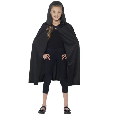 Cape med Luva Svart Maskerad Barn