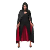 Cape Vändbar Svart/Röd - One size