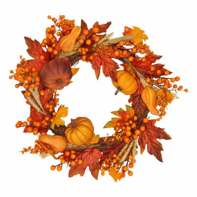 Dörrkrans Höstlöv med Pumpor