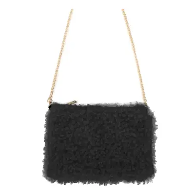 Fluffig Handväska Svart
