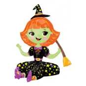 Folieballong Sittande Häxa Multiballong - 1-pack