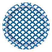 Pappersassietter Snäckskal Blå - 8-pack