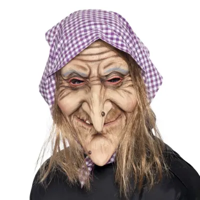 Gammal Häxa med Scarf Mask - One size