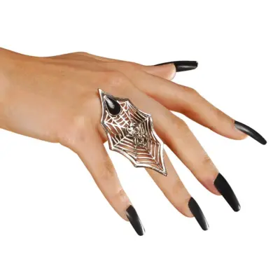 Gotisk Ring i Metall Spindel