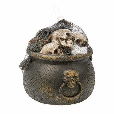 Gryta med Halloweendekor