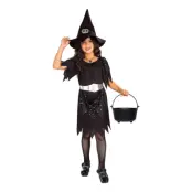 Häxa Glitter Barn Maskeraddräkt - X-Large