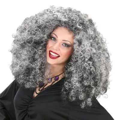 Häxa Krullig Peruk - One size