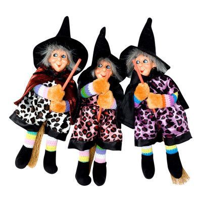 Häxa med Kvast Hängande Påskdekoration - 1-pack