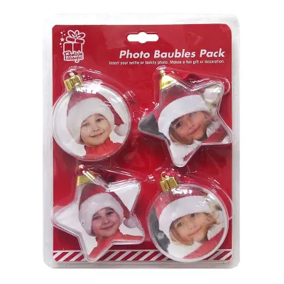 Julgranskulor för Foto - 4-pack