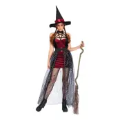 Häxa Pentagram Deluxe Maskeraddräkt - X-Large