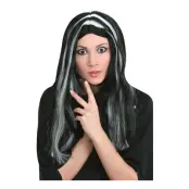 Peruk Häxa med Självlysande Slingor - One size