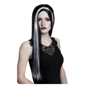 Häxa Svart/Vit Peruk - One size
