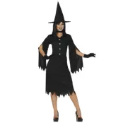 Häxdräkt Top Kjol&Hatt M