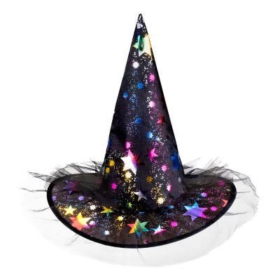 Häxhatt med Färgglada Stjärnor - One size