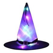 Häxhatt med LED-belysning - Lila