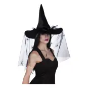 Häxhatt med Spindelslöja - One size