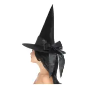Häxhatt Svart med Rosett - One size