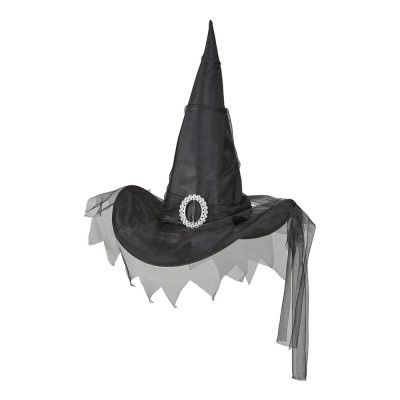 Häxhatt Svart med Tyll - One size