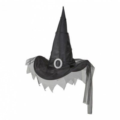 Häxhatt Svart med Tyll - One size