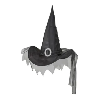 Häxhatt Svart med Tyll - One size