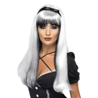 Häxperuk Silver/Svart - One size