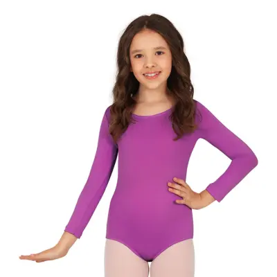 Långärmad Body för Barn Lila - Medium