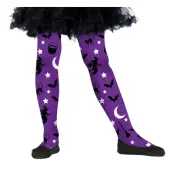 Lila Strumpbyxor Häxa för Barn - One size