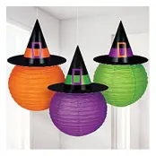 Papperslyktor med Häxhattar