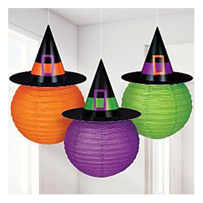 Papperslyktor med Häxhattar