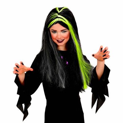Självlysande Häxa Barnperuk - One size