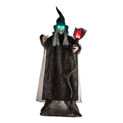 Stående Häxa med Ljud, Ljus och Rörelser