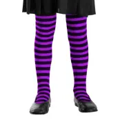 Strumpbyxor Svart/Lila Randiga för Barn - One size (barnstorlek)