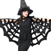 Svart Cape Spindelnät - One size