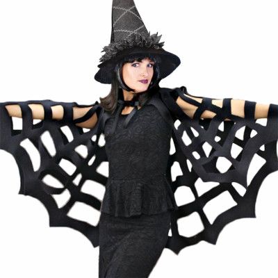 Svart Cape Spindelnät - One size