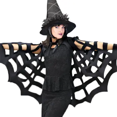 Svart Cape Spindelnät - One size