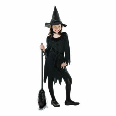 Svart Häxa Barn Maskeraddräkt - Large