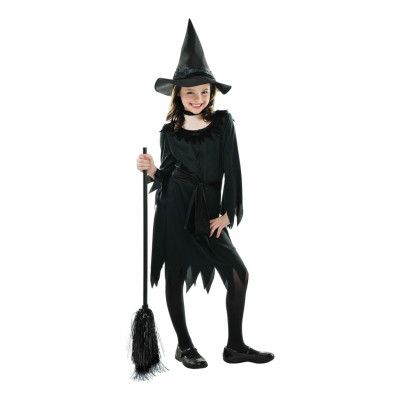 Svart Häxa Barn Maskeraddräkt - Small