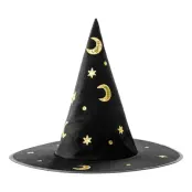 Svart Häxhatt med Stjärnor Barn - One size