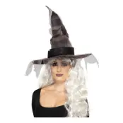 Svart Häxhatt med Svart Band