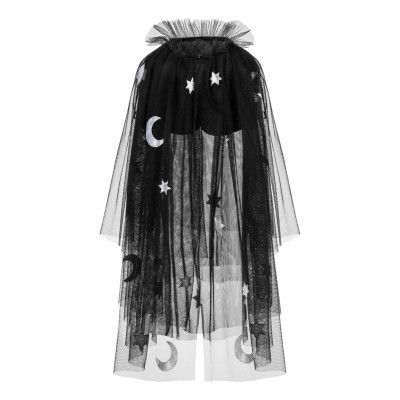 Svart Magiker Cape för Barn - One size