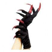 Svarta Handskar med Naglar - One size