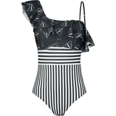 Harry Potter Baddräkt - Deathly Hallows - M L - för Dam - flerfärgad