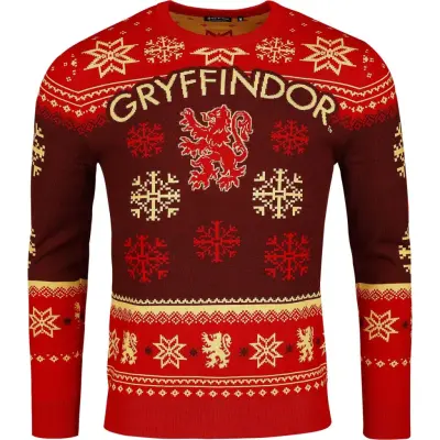 Harry Potter Christmas jumper - Gryffindor - S XXL - för Herr - flerfärgad
