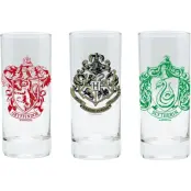 Harry Potter Dricksglas - Hogwarts, Slytherin und Gryffindor - för transparent