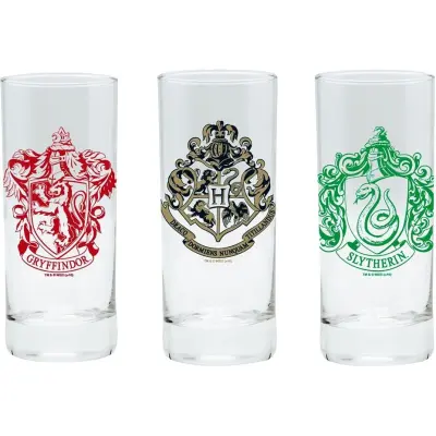 Harry Potter Dricksglas - Hogwarts, Slytherin und Gryffindor - för None - transparent
