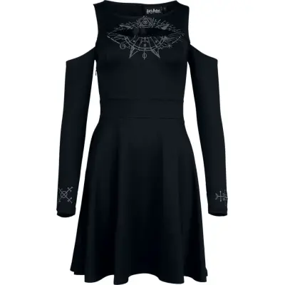 Harry Potter Halvlång klänning - Deathly Hallows - S XXL - för Dam - svart