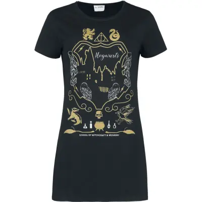 Harry Potter Kort klänning - Hogwarts School - S - för Dam - svart