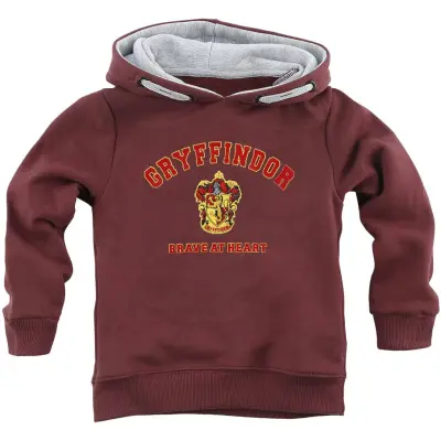 Harry Potter Luvtröja - Barn - Gryffindor - Brave At Heart - 116 164 - för barn - bordeaux