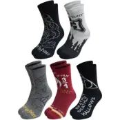 Harry Potter Strumpor - Harry Potter - 5er Pack Herrensocken - EU 40-45 - för Herr - flerfärgad